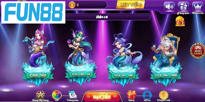 Download game bắn cá Fun88 cho phép tham gia linh hoạt