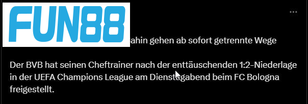 Dortmund ra thông báo sa thải HLV Nuri Sahin. Ảnh: Chụp màn hình